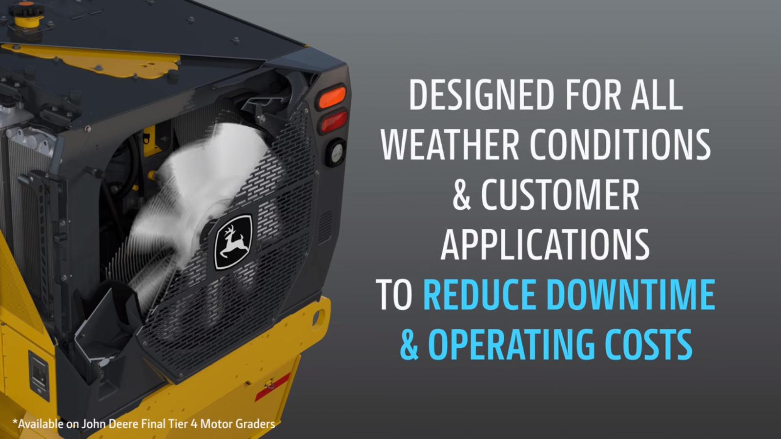 John Deere's Motor Grader cooling package Industrial Vehicle