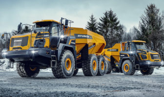 Hyundai unveils new articulated dump trucks at Hillhead, UK