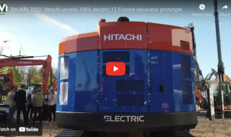 BAUMA VIDEO EXCLUSIVE: Hitachi unveils 100% electric 13.5-tonne excavator prototype